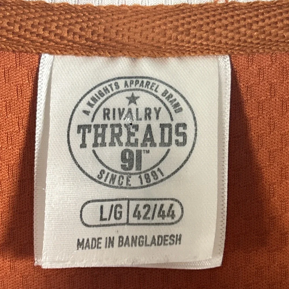 Texas Longhorns Rivalry Threads Mens Orange 1/4 Zip Long Sleeve Pullover L
